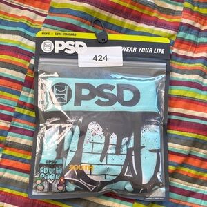 PSD South Park Men's Boxer Briefs - Aqua & Black Graffiti Print
